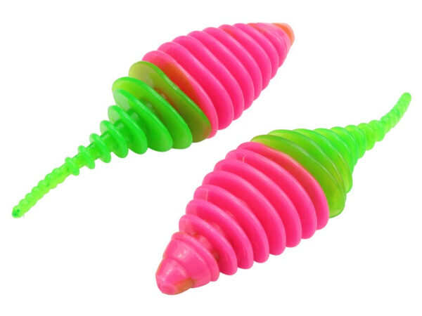 Omura Baits Pongo Junior - Floating-Neon pink/neon grøn UV-Krill