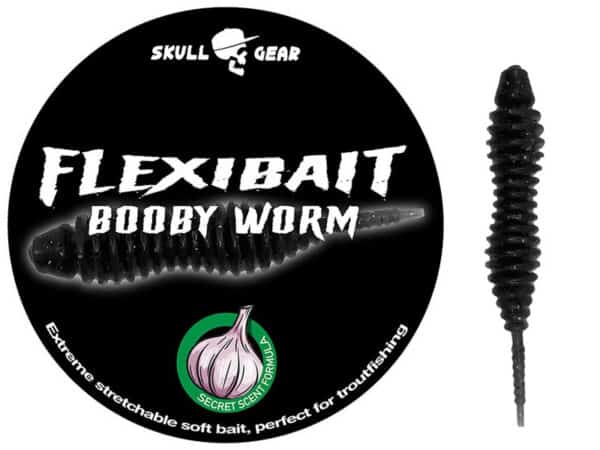 Skull Gear Flexibait Booby Worm-Black