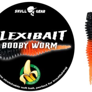 Skull Gear Flexibait Booby Worm-Black/Orange