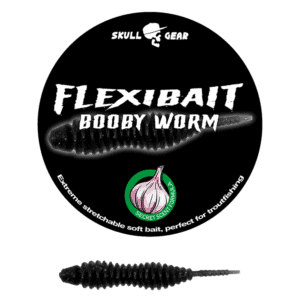Skull Gear Flexibait Booby Worm Garlic Black - Flexibait