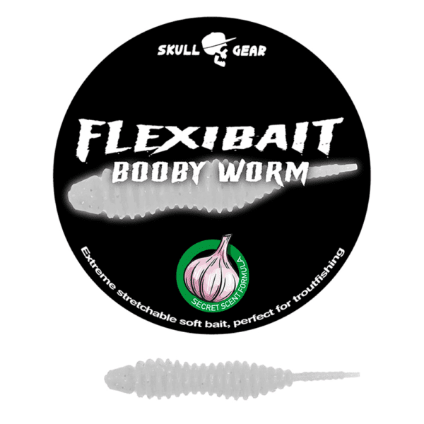 Skull Gear Flexibait Booby Worm Garlic White - Flexibait
