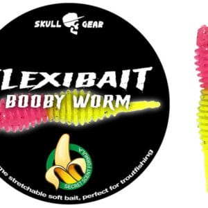 Skull Gear Flexibait Booby Worm-Pink/Yellow