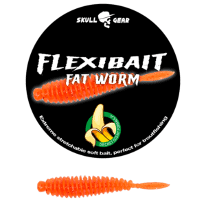 Skull Gear Flexibait Fat Worm Banana Orange - Gummidyr