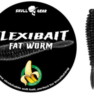 Skull Gear Flexibait Fat Worm-Black