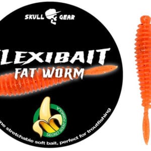 Skull Gear Flexibait Fat Worm-Orange