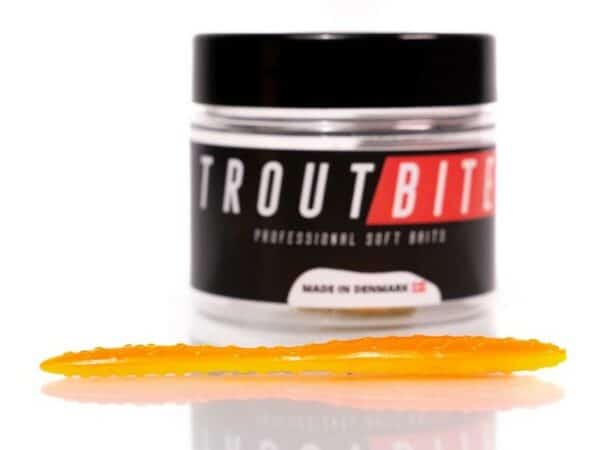 Troutbite Lumpy Leech V2 7cm-Natural (Anis)-Gul/Orange
