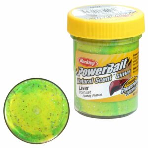 PowerBait Natural Scent Glitter Fl Green Yellow Liver