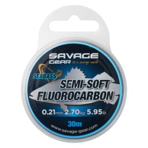Savage Gear Semi-Soft Fluorocarbon Seabass 30m Clear 0,21 mm