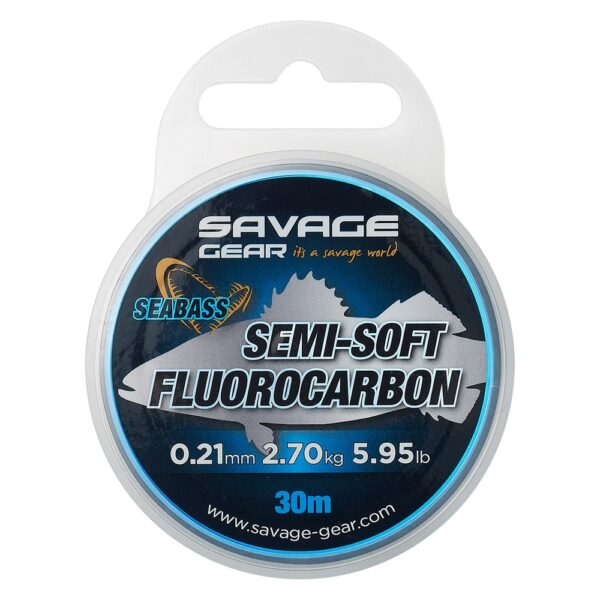 Savage Gear Semi-Soft Fluorocarbon Seabass 30m Clear 0,25 mm