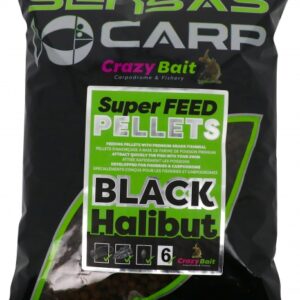 Sensas Carp Crazy Bait Super Feed Pellets Black Halibut 4mm