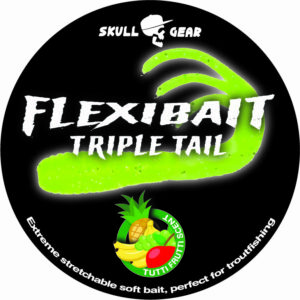 Skull Gear FlexiBait Triple Tail Tutti Frutti Chartreuse
