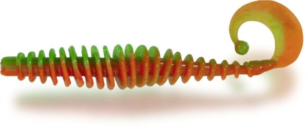 Quantum Magic Trout T-Worm T-Tail 1,5g 5,5cm 6stk Cheese Neon Green/Orange