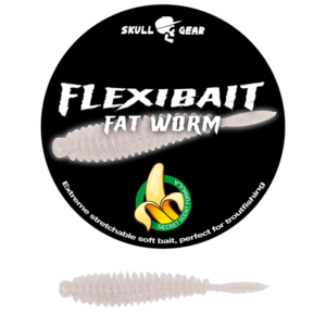 Skull Gear Flexibait Fat Worm Banana White - Gummidyr