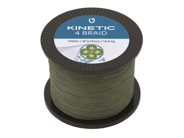 Kinetic 4 Braid 1200m Dusty Green Fletline 0,16 mm