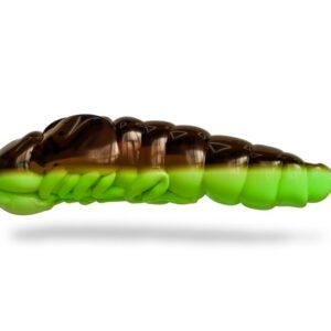 BaitLab Lively Larva 45mm-Hvidløg-Brun/Chartreuse