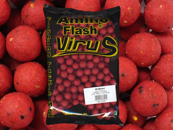 FTM Amino Flash Virus Boilies 16mm-Jordbær