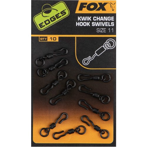 Fox Edges Kwik Change Mini Hook Swivels Size 11