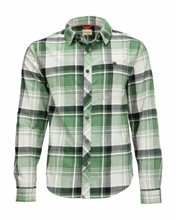 Simms Dockwear Cotton Flannel Moss Pearl Plaid Large